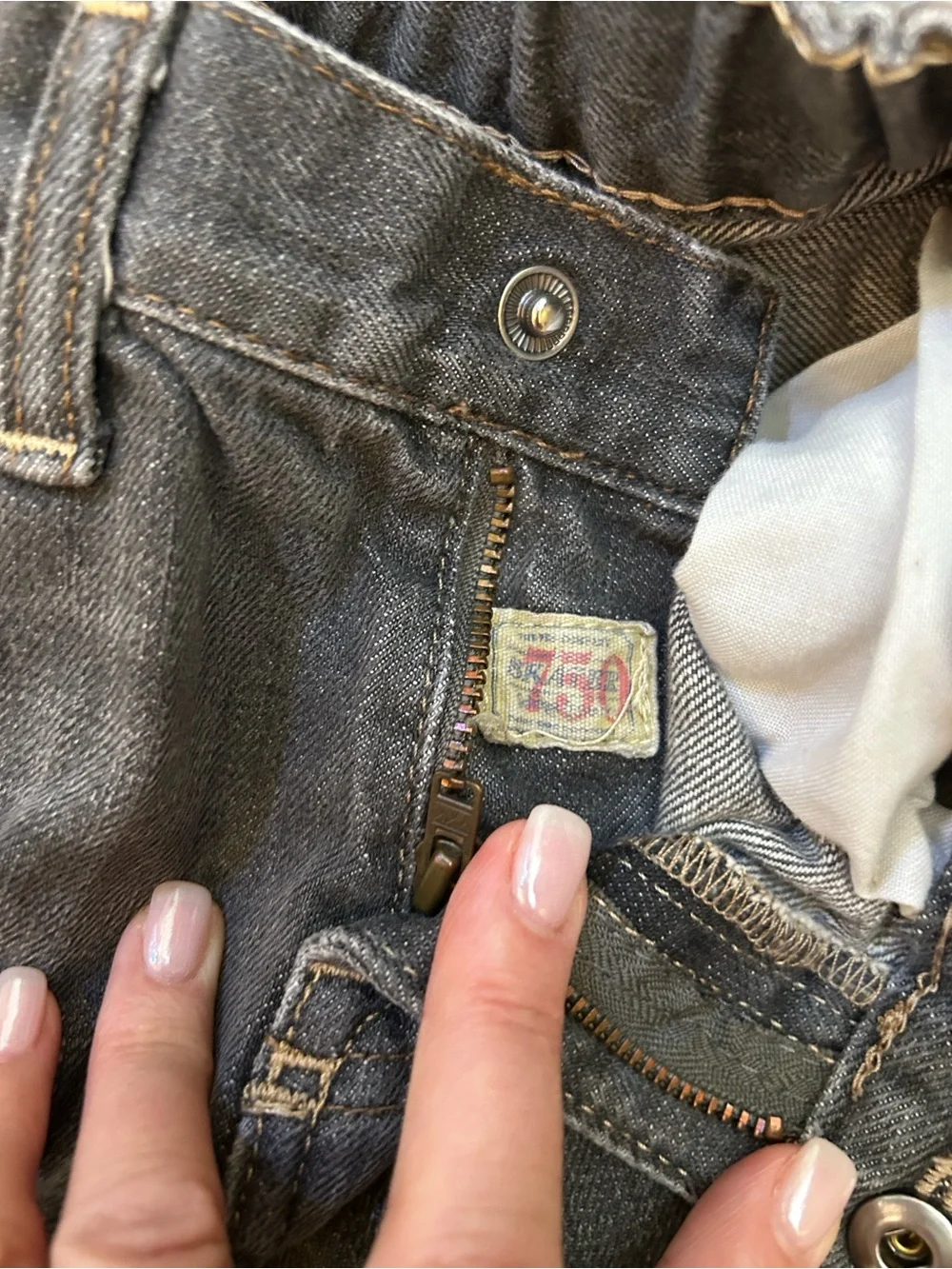 Polo by Ralph Lauren Boys Size 7 Denim Jeans - Navy & Gray